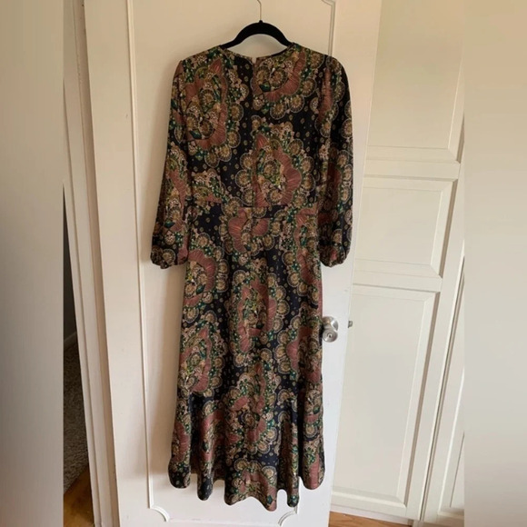 J CREW Point Sur Long Sleeve
Paisley Maxi Dress  size 2 - Picture 5 of 15